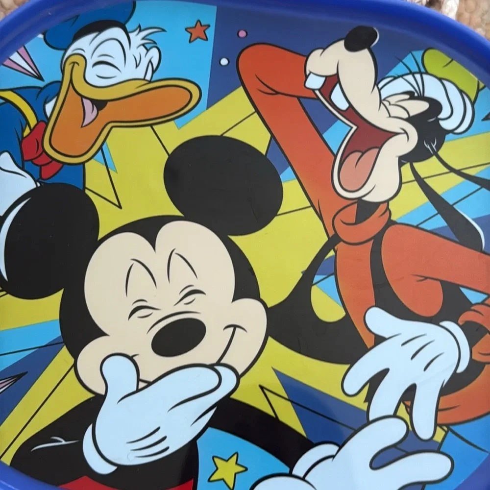Disney Characters Double Sided Toddler Plate Mickey Goofy Pluto 8x7